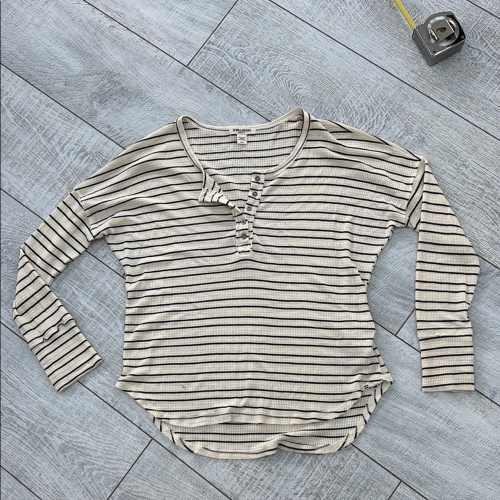 Billabong Striped Long Sleeve Henley Billabong Top